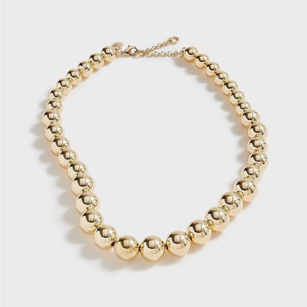 J Crew Factory Gold Beaded Necklace